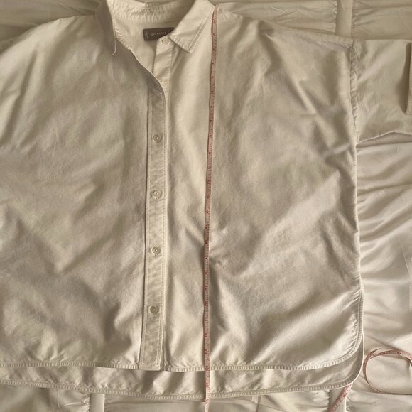 Everlane Japanese Square Oxford Button Down Long Sleeve Shirt Size 6 White - Picture 8 of 8